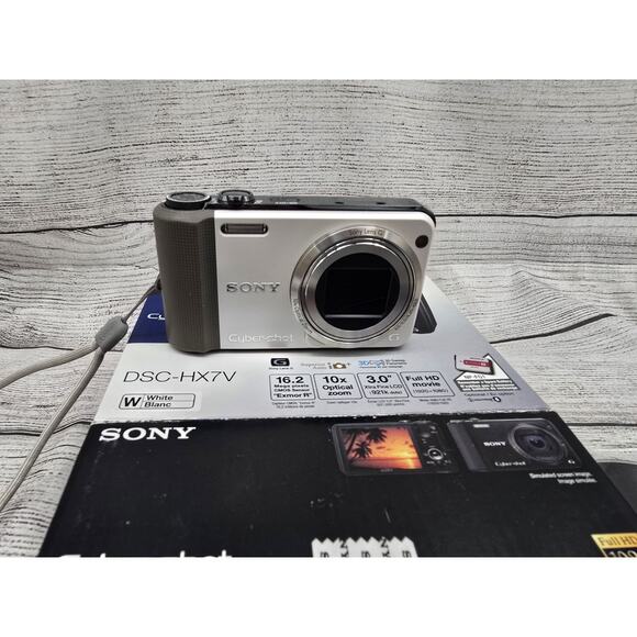 Sony Cyber-Shot DSC-HX7V 16.2MP Digital Point & Shoot Camera White MINT w/Box - Picture 6 of 13